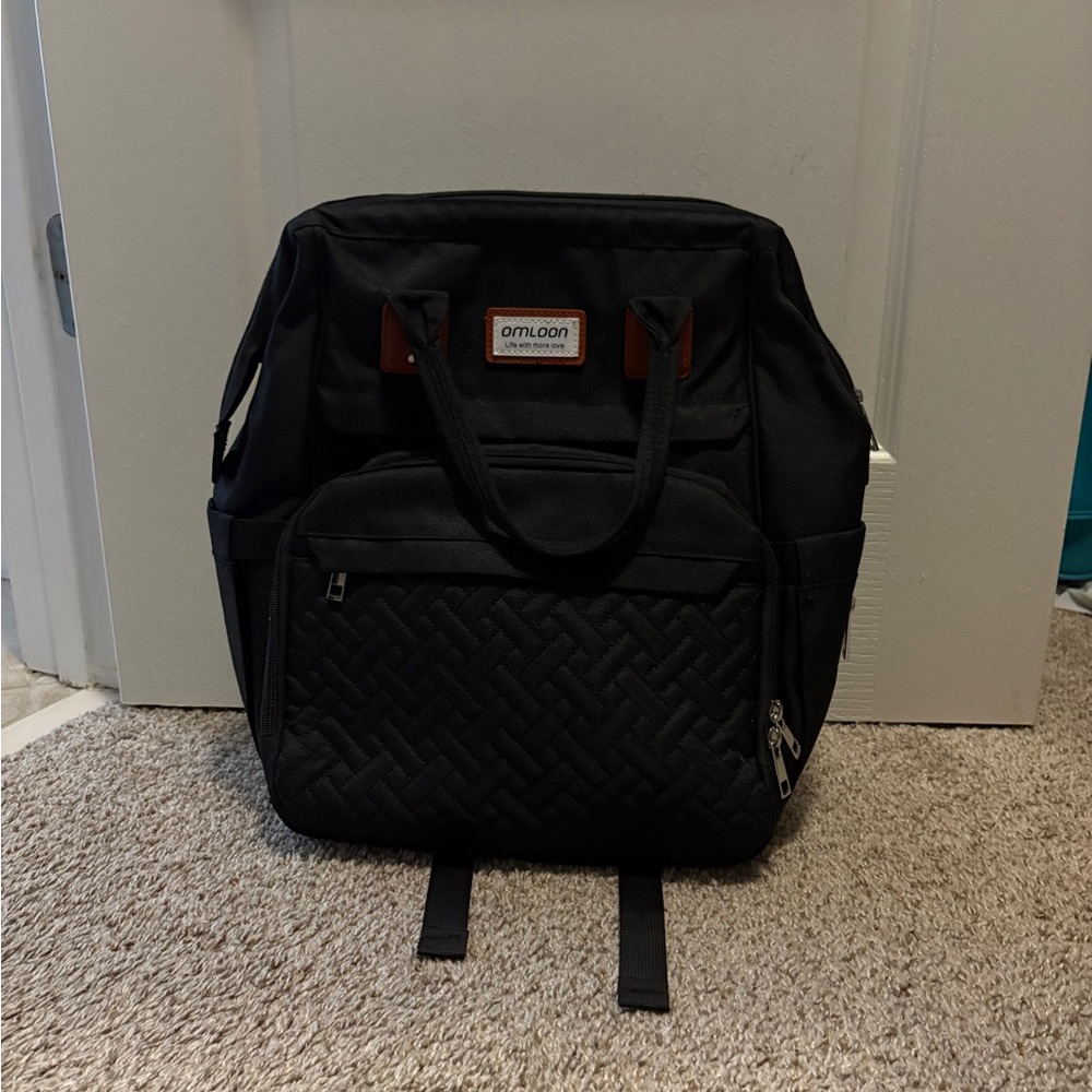 Black diaper bag